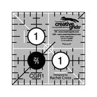 Creative Grids Quilt Ruler 1.5 inch square acrylic with non-slip grip and precision markings for quilting and crafting