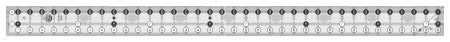 Creative Grids Quilt Ruler 2.5x36.5 inch acrylic with non-slip grip for quilting and sewing