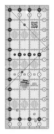 Creative Grids Quilt Ruler 4.5x12.5 inch acrylic with non-slip grip and precise markings for quilting and sewing projects