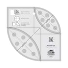 Creative Grids Quilt Ruler Round Up Tool for quilting and applique with non-slip grip and precision markings