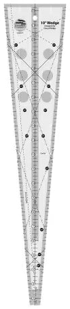 Creative Grids Quilt Ruler 10 Degree Wedge with non-slip grip for precise circular quilt cutting