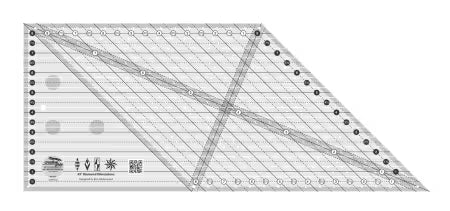 Creative Grids Quilt Ruler 45 Degree Diamond Dimensions with non-slip grip and precision measurements for quilting and sewing projects