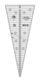 Creative Grids Quilt Ruler 22.5 Degree Triangle with non-slip grip and clear markings for precise quilting cuts