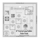 Creative Grids Quilt Ruler 6-inch Curvy Log Cabin Trim Tool for precise quilting cuts with non-slip grip and clear markings