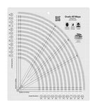 Creative Grids Quilt Ruler for cutting quarter, half, and full ovals with non-slip grip and precision markings for quilting and sewing projects