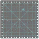 Creative Grids Self-Healing 14x14 inch rotating rotary cutting mat with 1-inch grid and angled lines