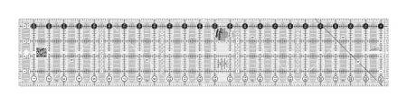 Creative Grids Quilt Ruler 4.5x24.5 inch acrylic with non-slip grip and 45-degree angle markings for quilting and sewing
