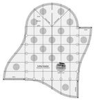 Creative Grids Quilt Ruler Scallop Template with non-slip grip and multiple scallop sizes for quilting borders