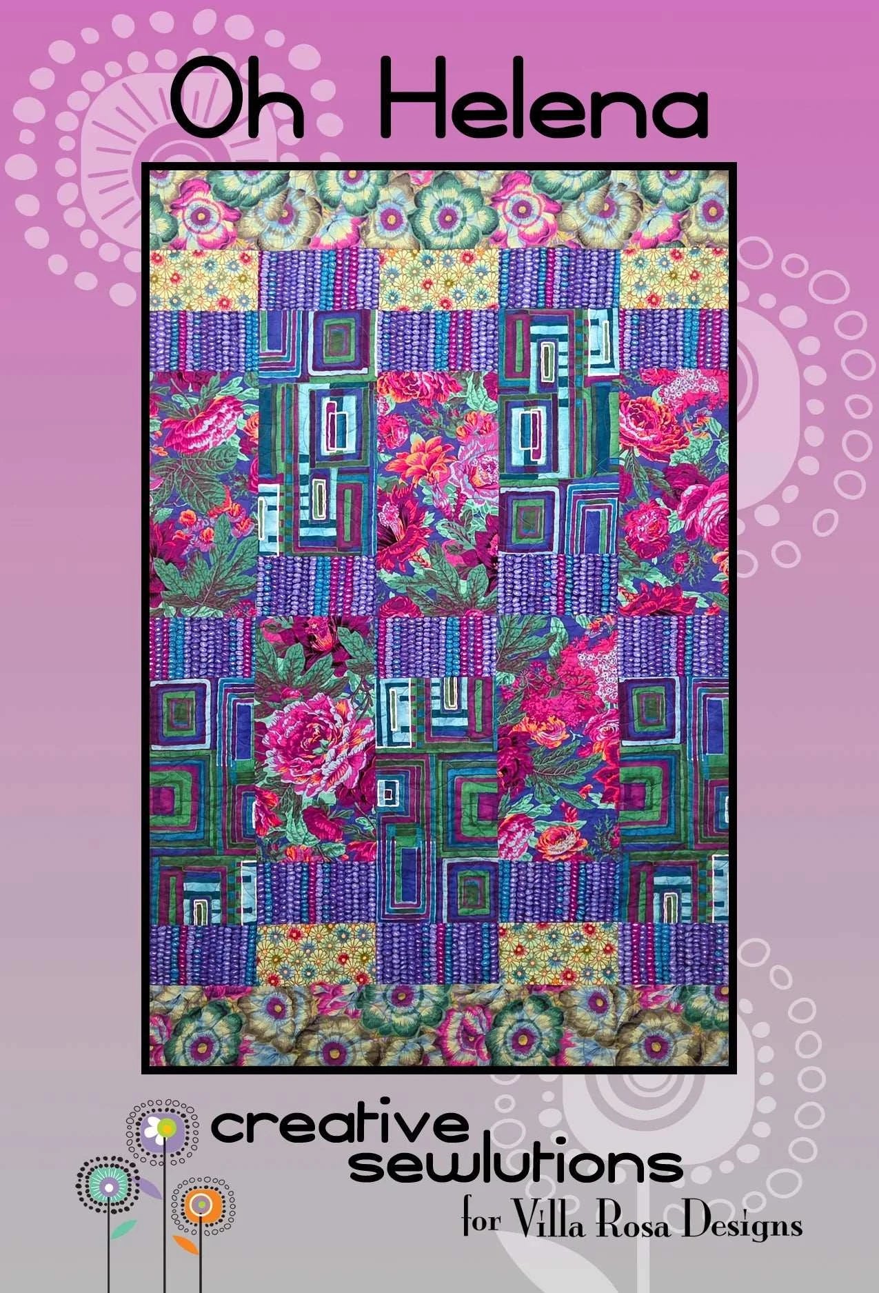 Oh Helena PATTERN quilt by Deanne Moore featuring loomed fabrics and quick half-yard cuts