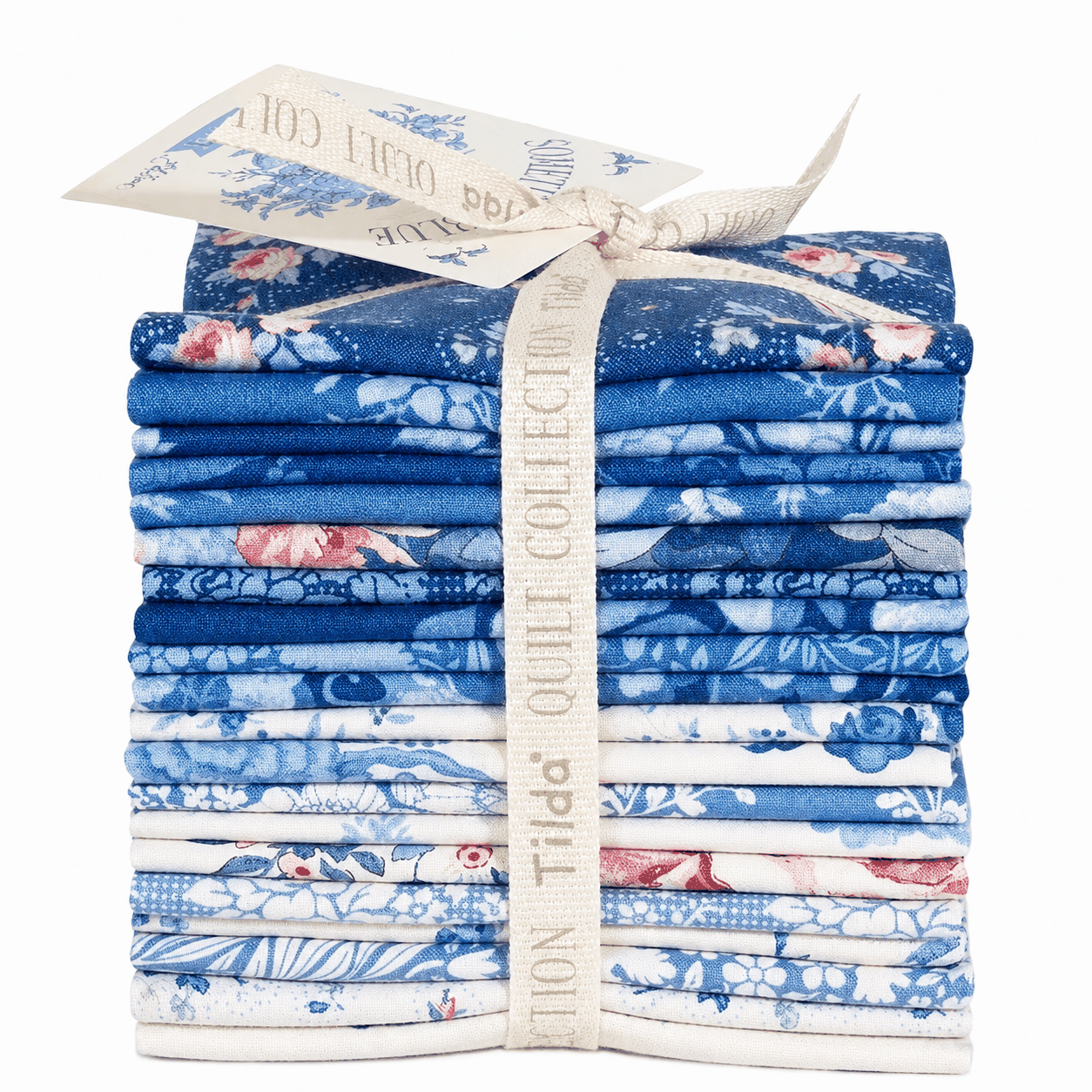 Something Blue Fat Eighth Bundle by Tilda featuring coordinated blue floral and decorative fabric patterns