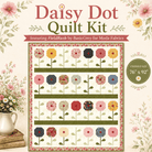 Daisy Dot Quilt Kit featuring FieldRush by BasicGrey with 76x92 inch quilt top and binding fabrics