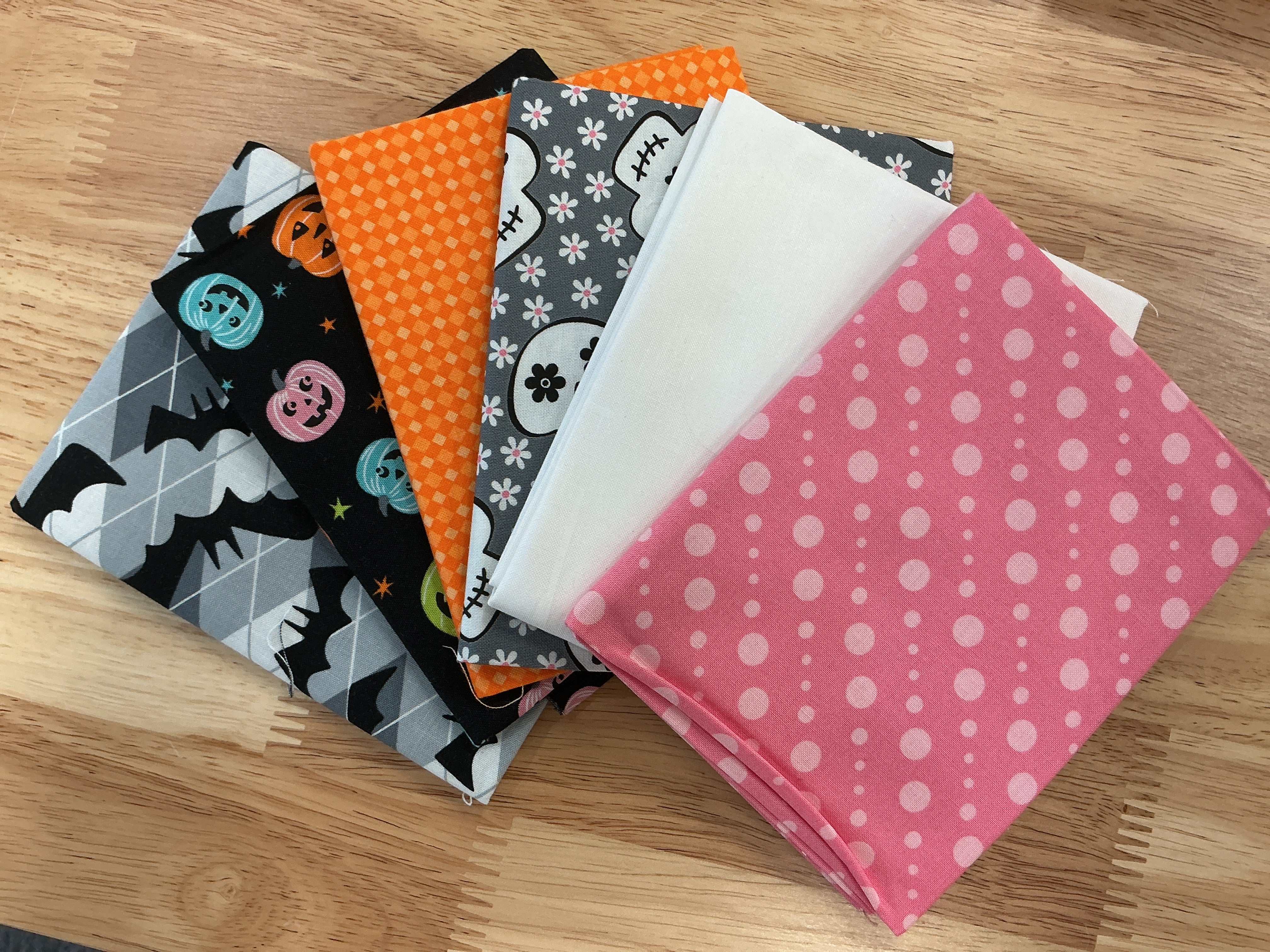 M50 Happy Go Lucky quarter-yard fabric bundle by Bella Rose Quilts for mini mystery quilt event