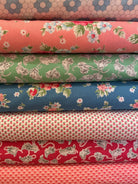 Six-Pack Party Bundle fabric cuts featuring County Courthouses design arranged for quilting projects
