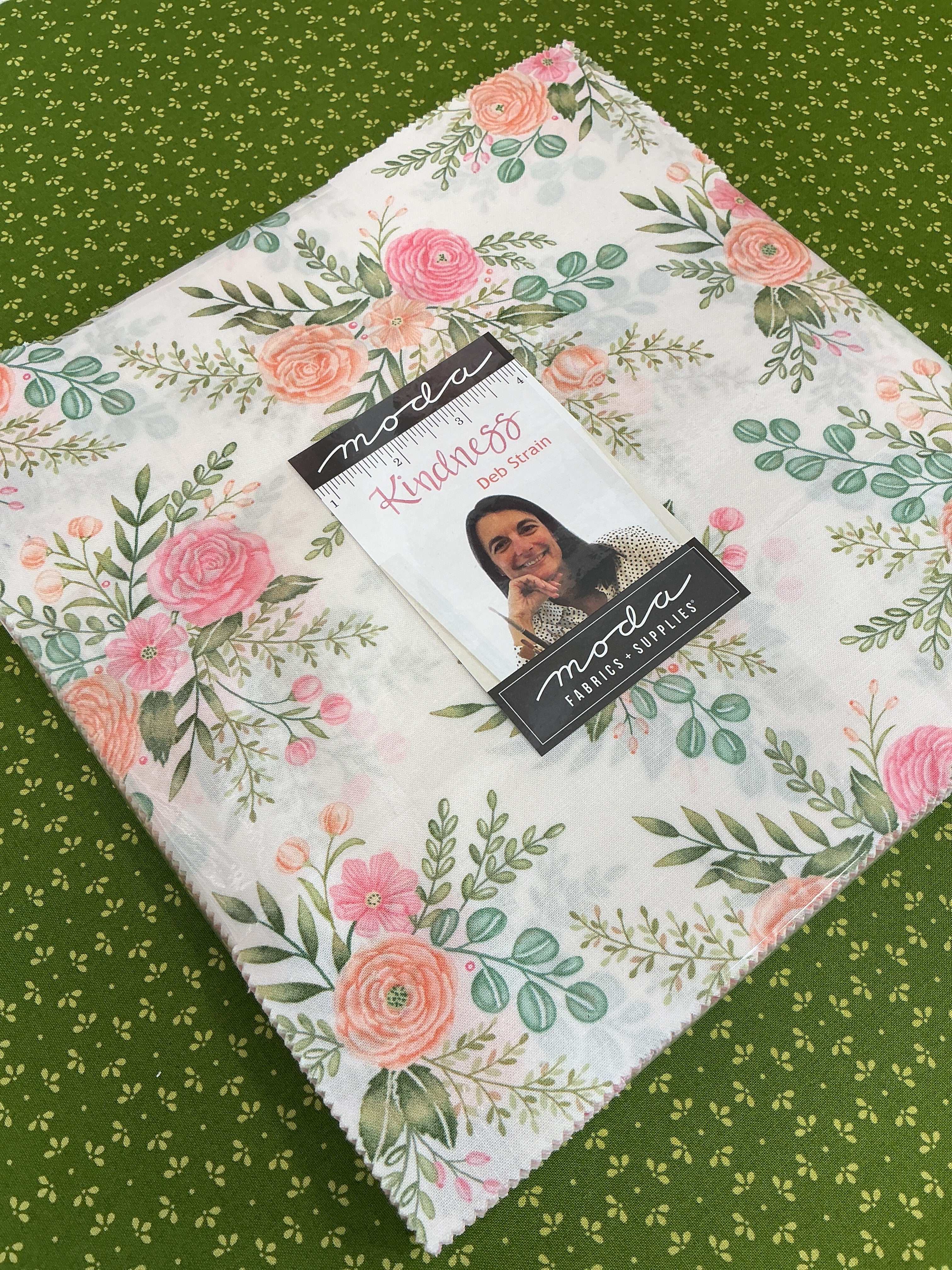 Frida Lap Size Quilt kit with fabrics, free pattern, accent and binding for lap quilt sewing project