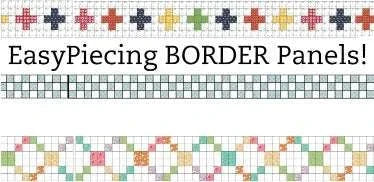 Easy Piecing Border Panel with pre-cut 1 inch finished squares in 5 panels for quilting borders