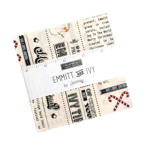 Emmitt and Ivy Charm Pack 55690PP by Sweetwater Moda Precuts with 42 coordinated fabric squares for quilting and crafting