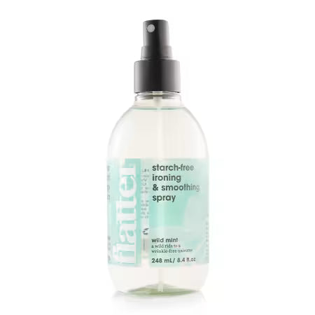 Flatter 8 oz. Wild Mint starch-free ironing and smoothing spray bottle