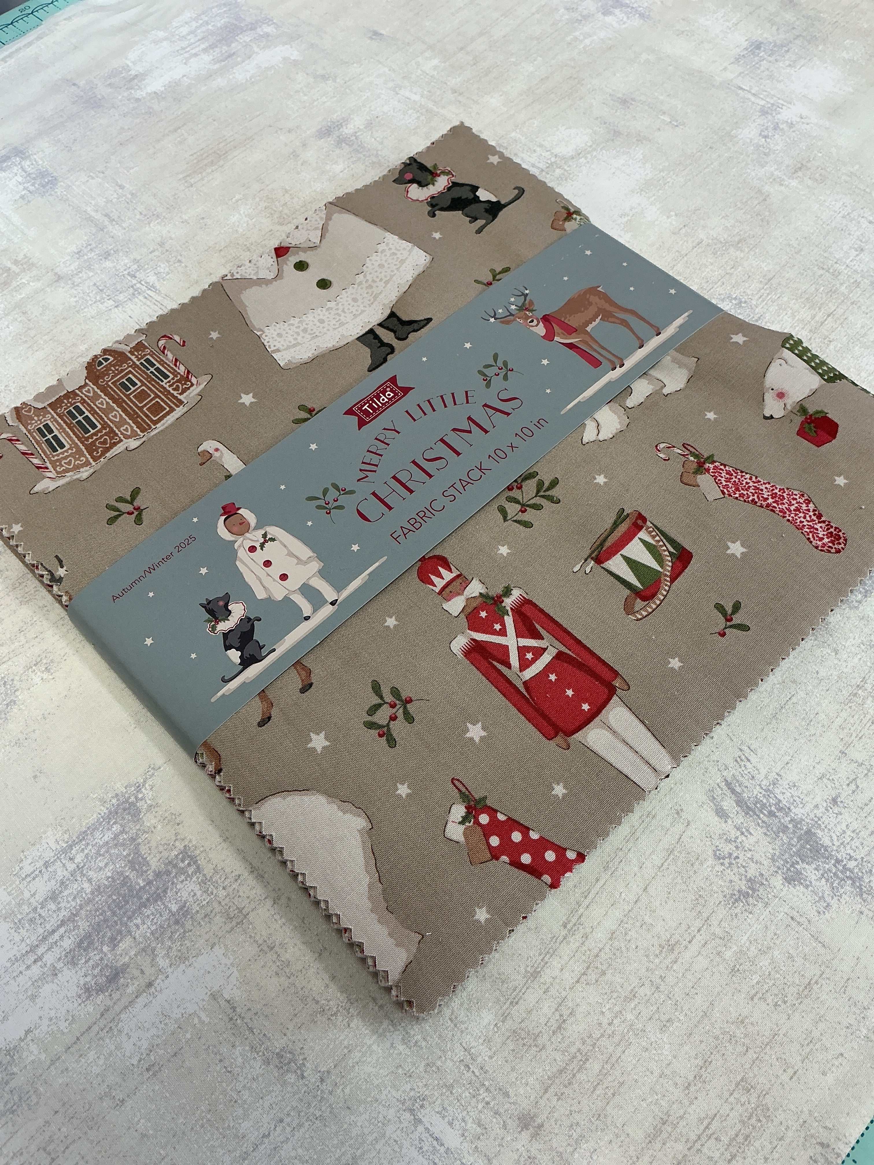 Frida Lap Size Quilt Kit with fabrics, digital pattern, and video access for sewing a Christmas lap quilt