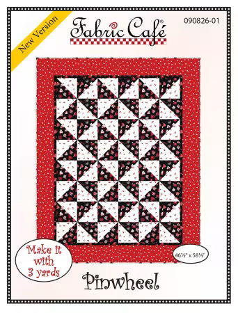 PATTERN Pinwheel quilt pattern by Fabric Cafe with step-by-step assembly instructions
