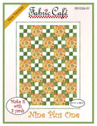 Nine Plus One Pattern quilt top measuring 41.5 by 58.5 inches by Fabric Cafe