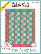 Skip to My Lou Pattern quilt design by Fabric Cafe, 45x58 inch finished size, machine piecing tutorial