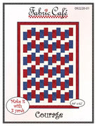 PATTERN Courage FC092220-01 quilt pattern by Fabric Cafe with red, white, and blue design measuring 44x62 inches
