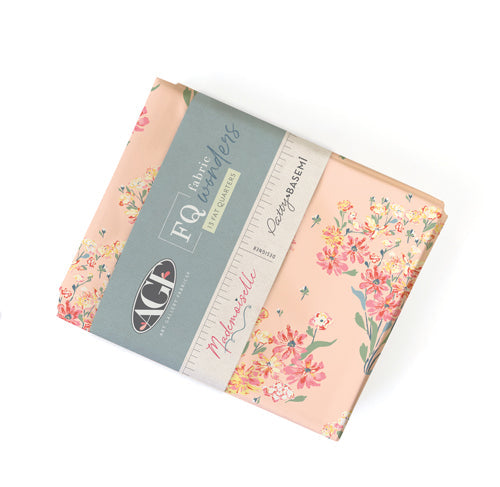 13-piece Mademoiselle Fat Quarter Bundle by Patty Basemi featuring pastel florals and vintage motifs