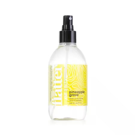Flatter 8 oz. Pineapple Grove fabric smoothing spray by Soak Wash with wrinkle-relaxing, starch-free formula