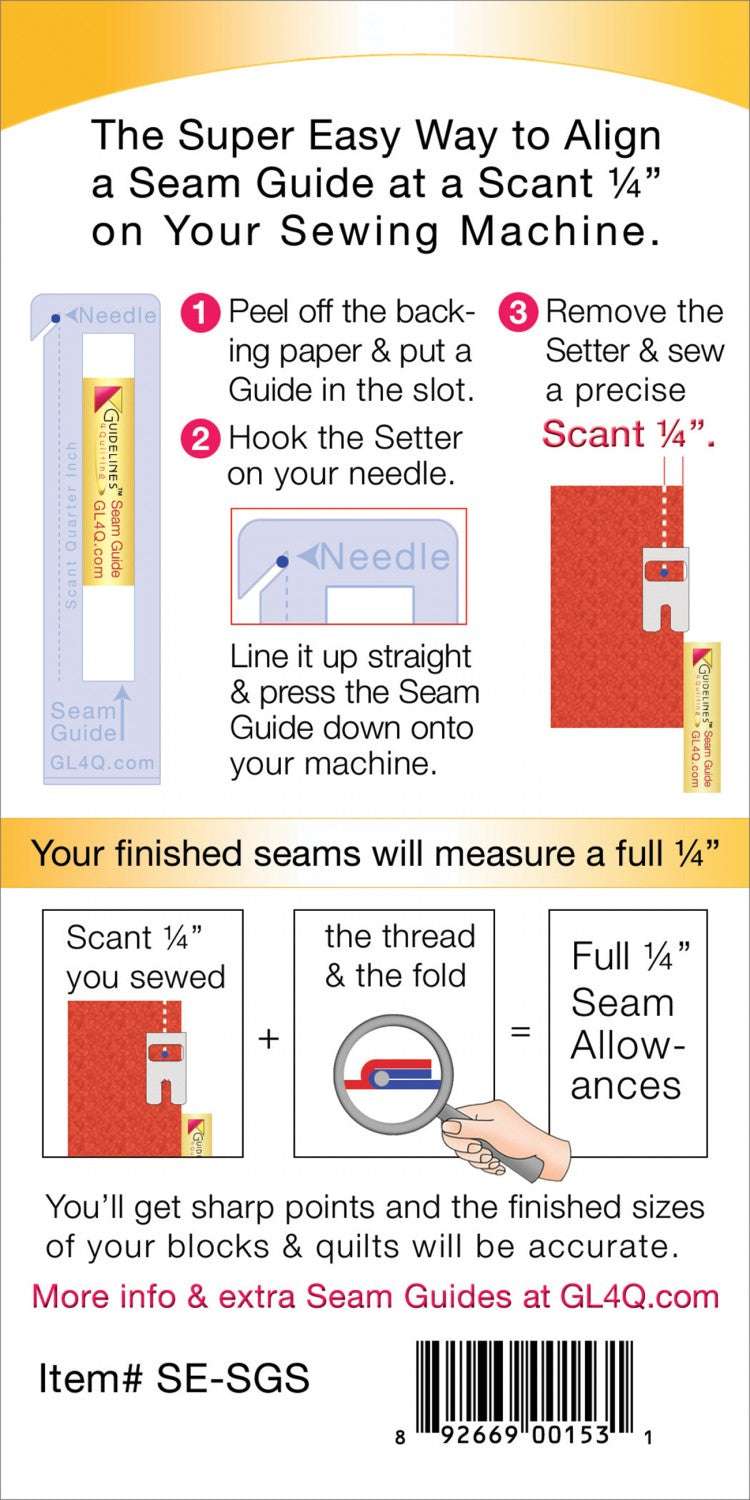 Super Easy Seam Guide Setter with Six Guides by Guidelines 4 Quilting ...