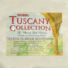 Tuscany Cotton/Wool Blend quilt batting from Hobbs Bonded Fibers, breathable and washable cotton wool blend for quilting.