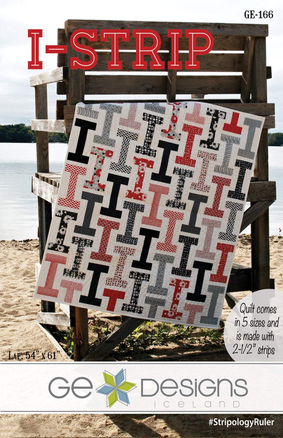 I-Strip Pattern 166 quilt made with Jelly roll strips and Stripology ruler for quick cutting, available in multiple sizes.