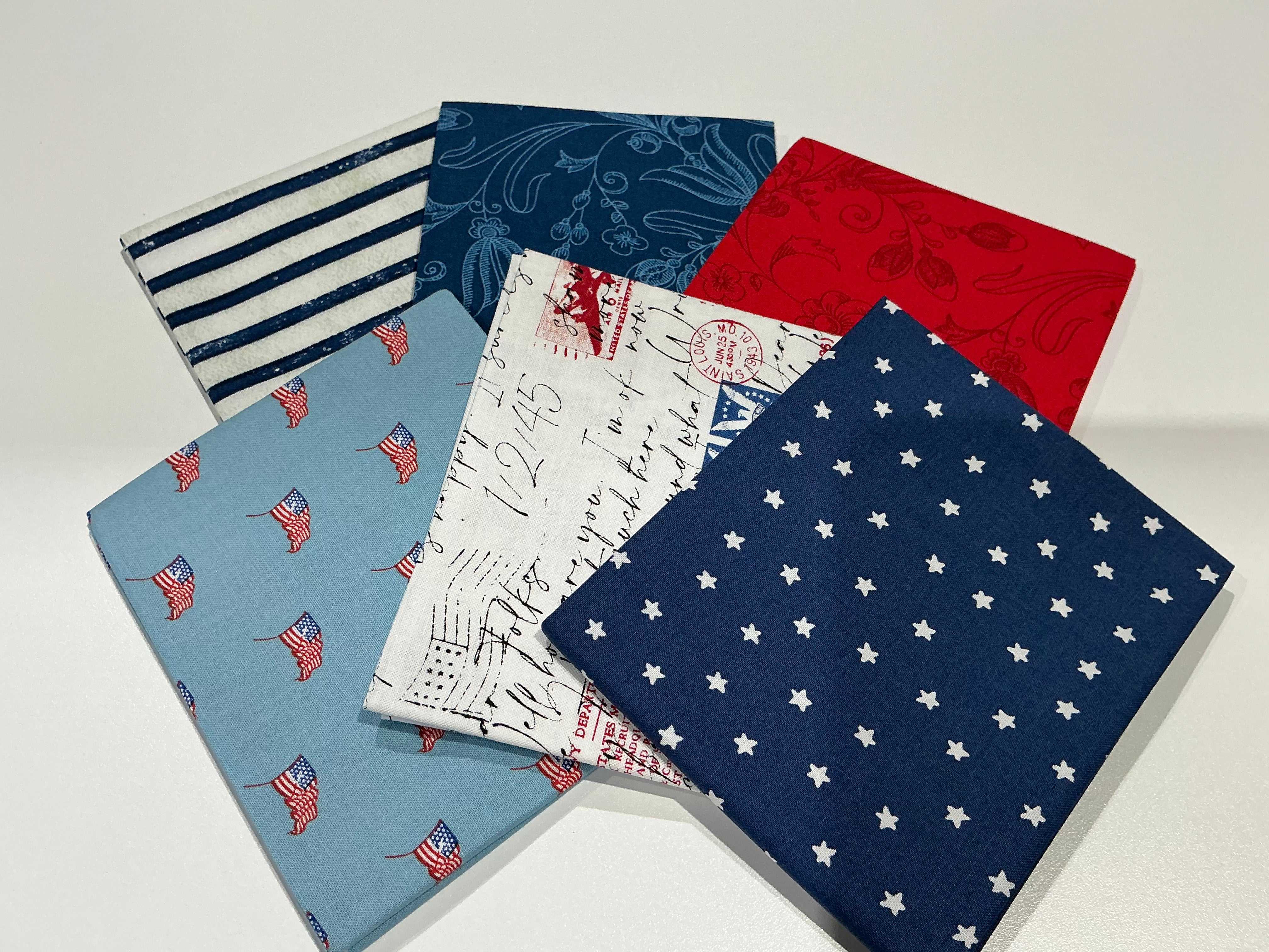 M50 Happy Go Lucky Quarter-Yard Fabric Bundle 009 colorful patterns