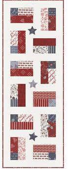 Pre-Order KIT Independence Day quilt runner fabric finishing kit by Sweetwater for Moda Fabrics