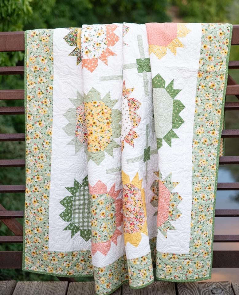 Cheer Up Quilt Kit with Flower Garden Fabric by outlet Riley Blake Designs - fabric kit and quilt pattern