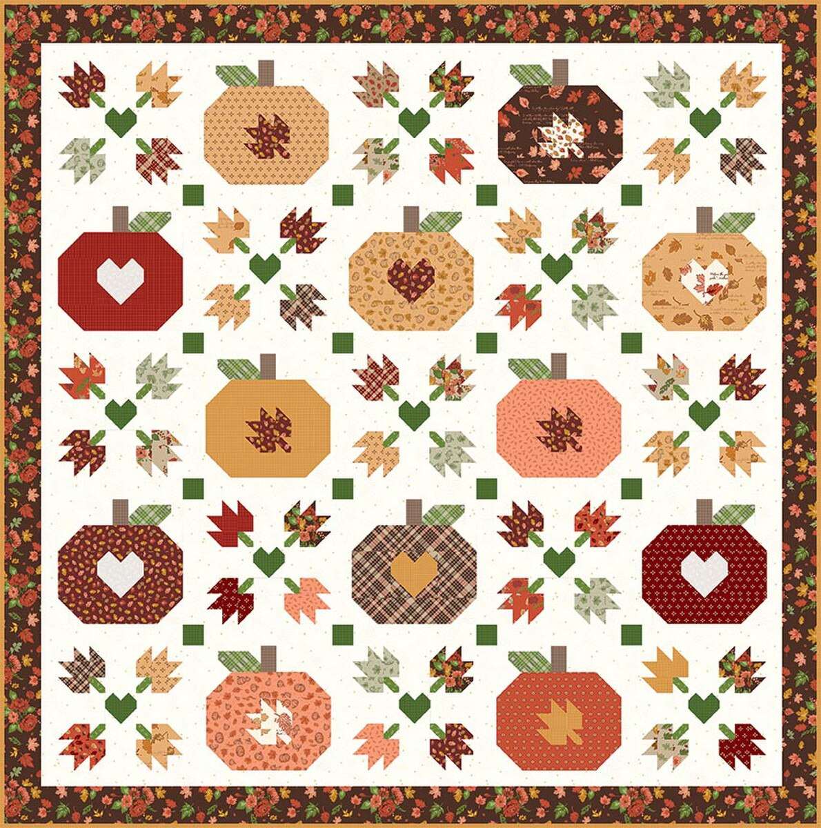 Cozy Autumn Quilt Kit by Beverly McCullough 79x79 inches pre-order kit with fabric and pattern in collector box