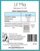 Lil' Mia table runner with 5-inch square patchwork design and colorful fabric squares