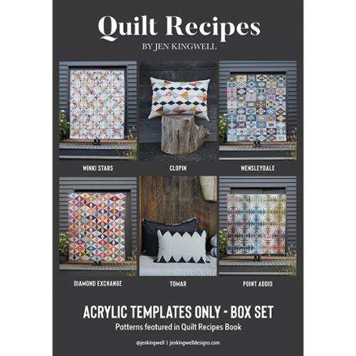 Acrylic templates for Winki Stars and other quilt patterns from Jen Kingwell's Quilt Recipes template box set