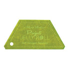 2.5 inch fluorescent green Half Hexagon template for Project Jelly Roll quilting from Moda Fabrics