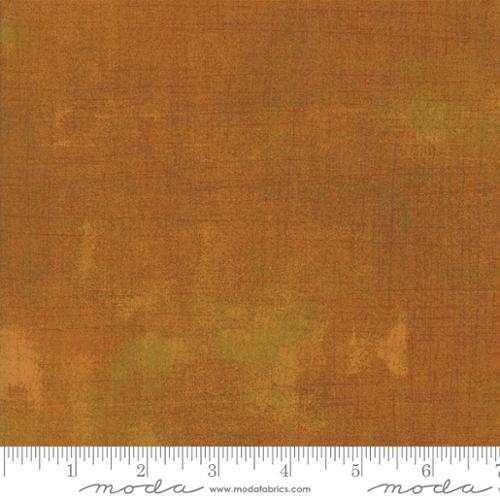 Moda Grunge Basics Yam 30150 422 fabric in yam color, 100% cotton, 44-45" wide, sold in 1/2 yard increments