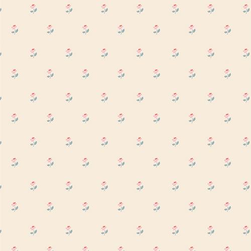 Mademoiselle Petites Fleurs fabric by Patty Basemi with soft pastel florals and delicate vintage motifs