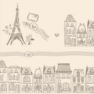 Mademoiselle Belle Paris Sepia floral linen blend fabric by Patty Basemi for Art Gallery Fabrics