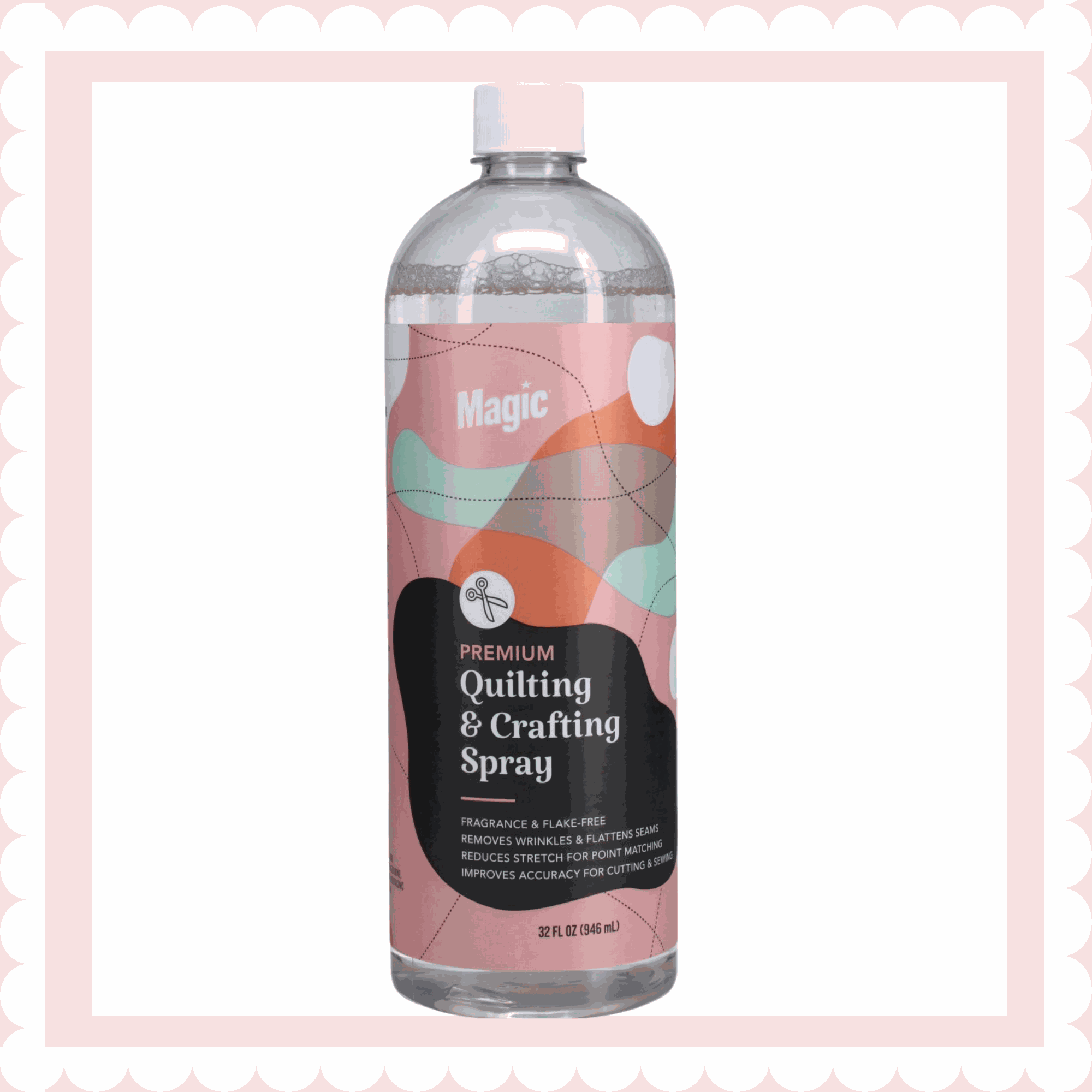 Magic Premium Quilting clear crafting spray 32 oz refill bottle for wrinkle removal and sewing accuracy