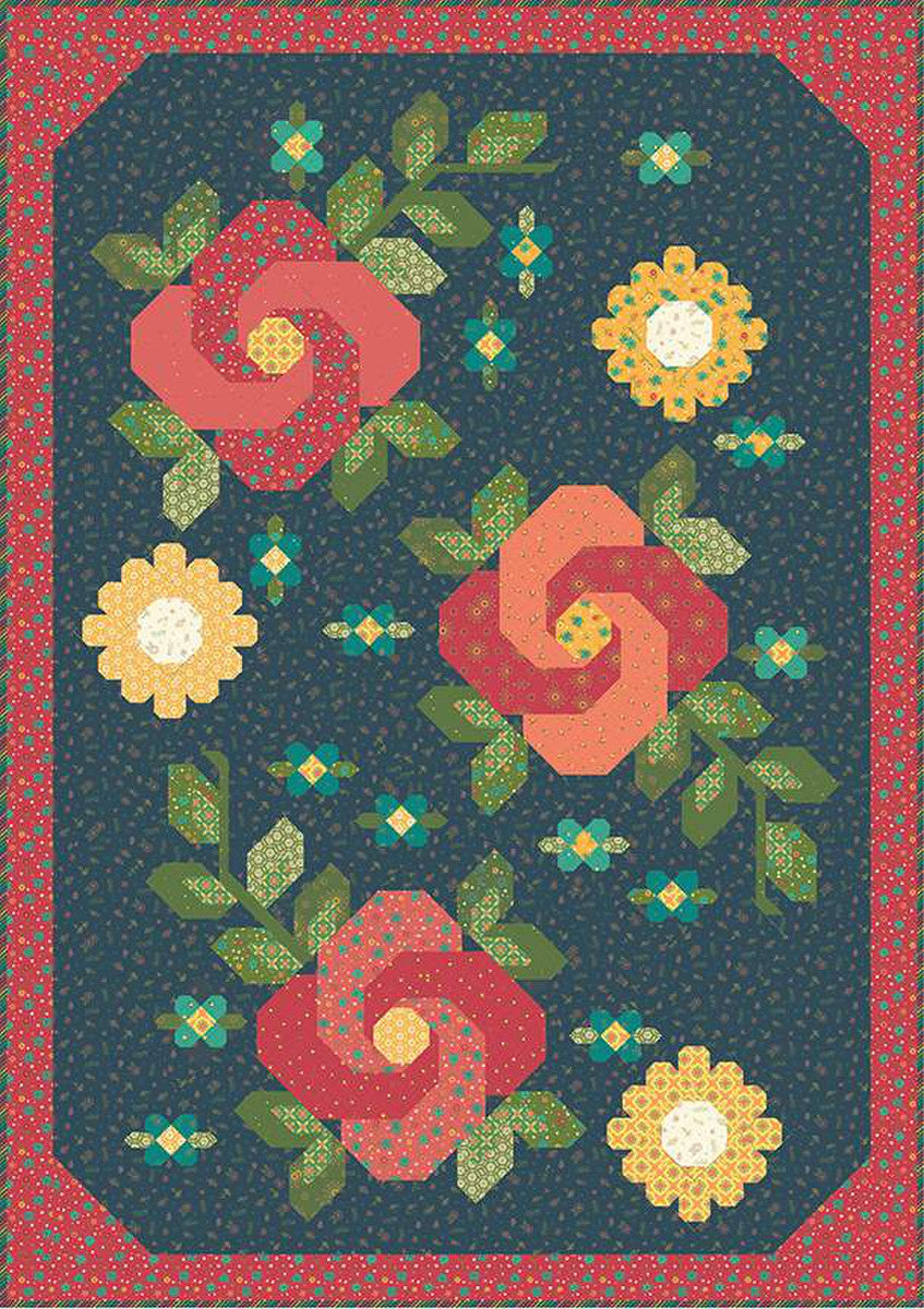 Midnight Rose Garden Quilt Pattern by Heather Peterson for Riley Blake