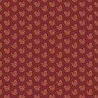 Vintage Cloth crepes fabric with small floral pattern on deep red background by Sew Kind of Wonderful