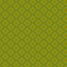 Vintage Cloth Moss Vondel fabric with intricate yellow floral motifs on olive green background by Sew Kind of Wonderful