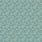 Vintage Cloth Pond Vondel fabric by Sew Kind of Wonderful with floral pattern on blue background