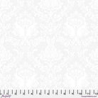 True Colors 2025 Ghost Bunny paper fabric with white floral damask pattern by Tula Pink for FreeSpirit Fabrics