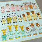 Pajama Party Quilt Kit featuring Popcorn by Elizabeth Hartman with colorful animal and popcorn print fabrics