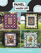 Panel Mash-Up book cover showcasing creative fabric panel quilt designs by Gudrun Erla and Doug Leko