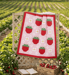 Strawberry Blossom Quilt Kit featuring 70"x70" quilt top with Berry & Sage fabrics by Lori Holt